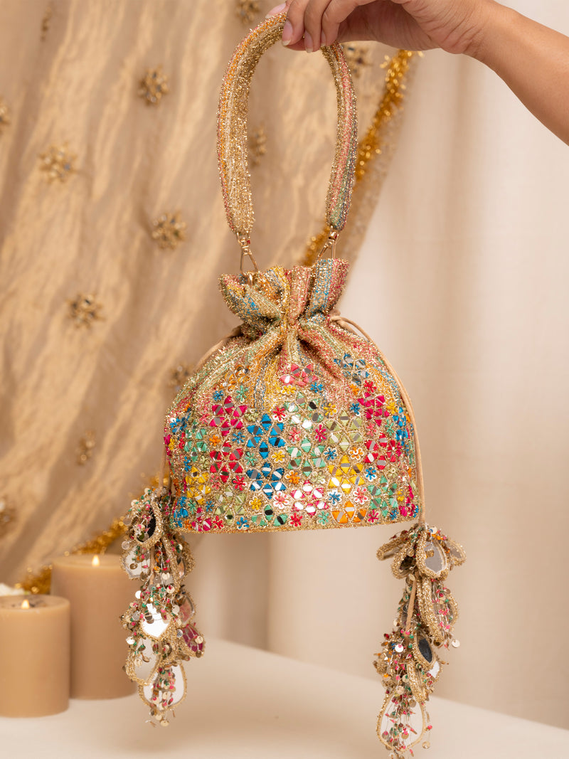 Explore Rangrez Multicolour Potli Bag at Needledust