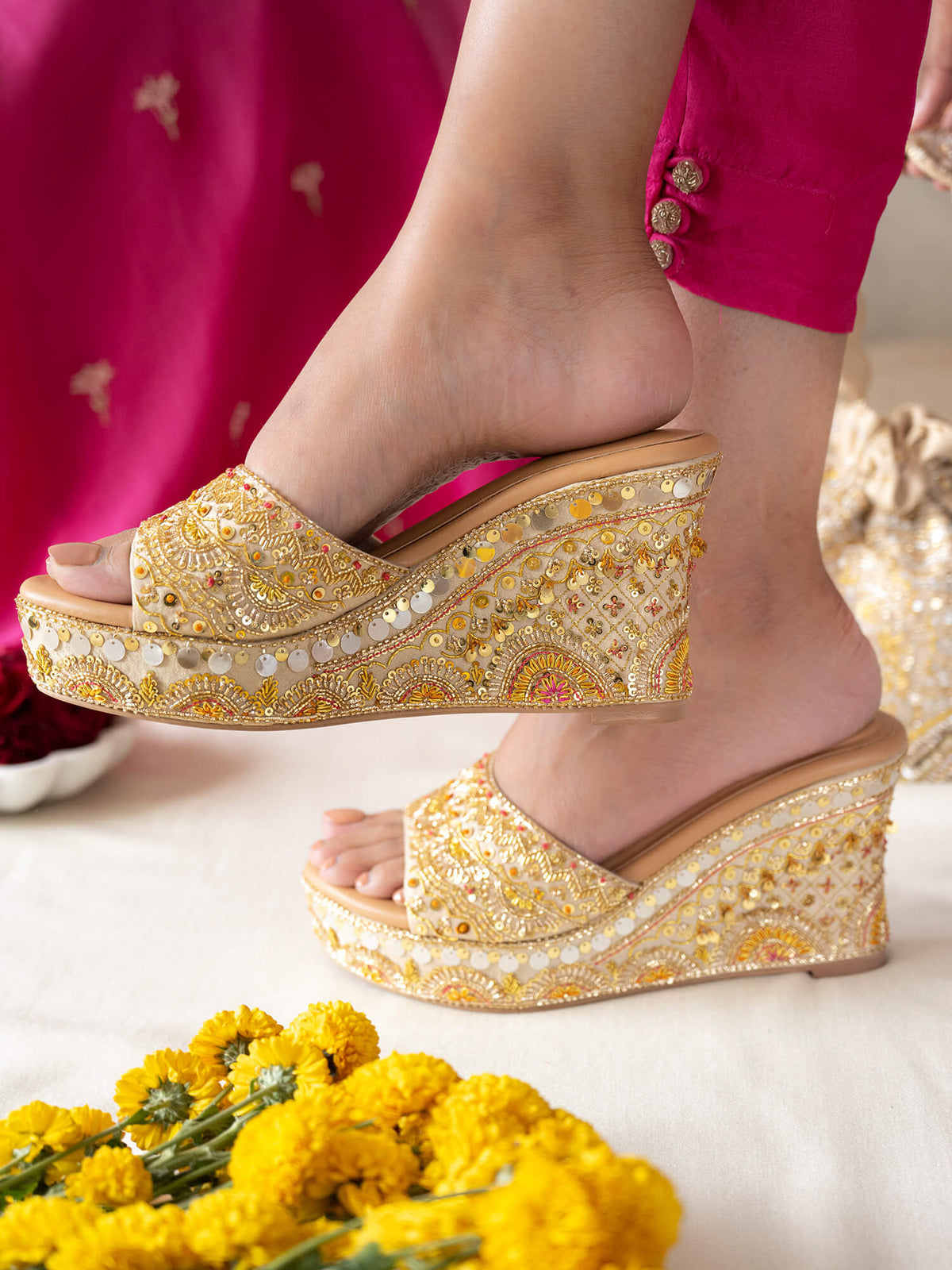 Buy Bridal Sandal Luxury Heels for Bride Needledust